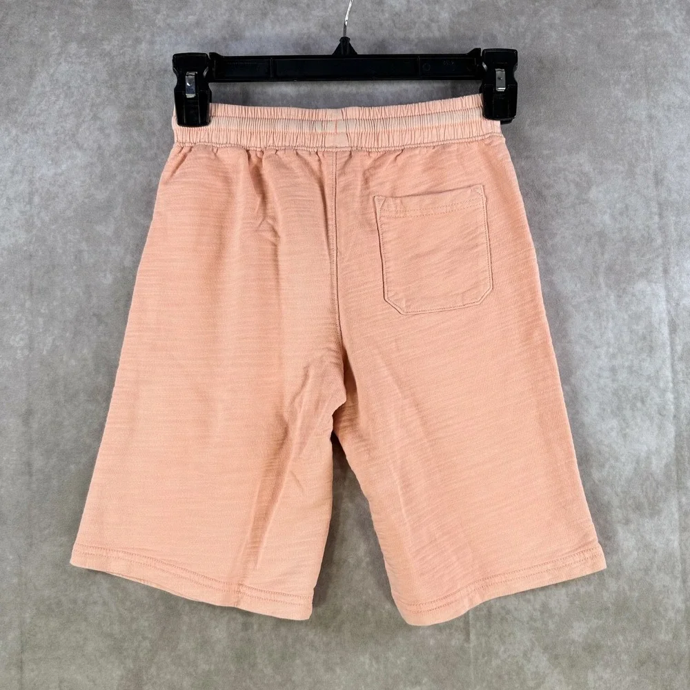 Carters Boys Drawstring Pull On Shorts‎ Peach Orange Youth Size 8 Pockets Cotton